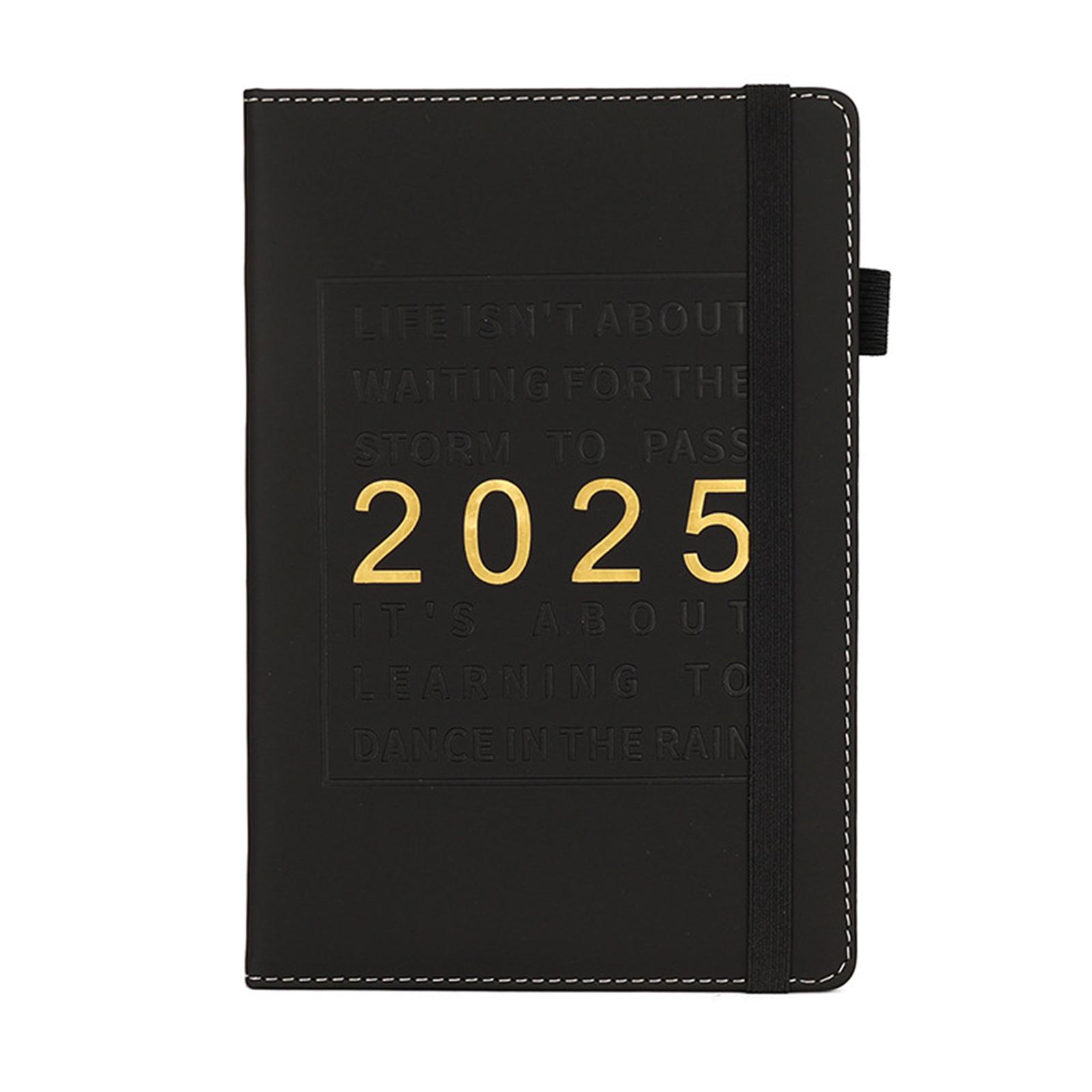 

Еженедельный Ежемесячный Планировщик 2025 Кожаный Планировщик Блокнот 2025 Журнал Академический Дневник для Учителя Студента Ежедневное Планирование чёрный