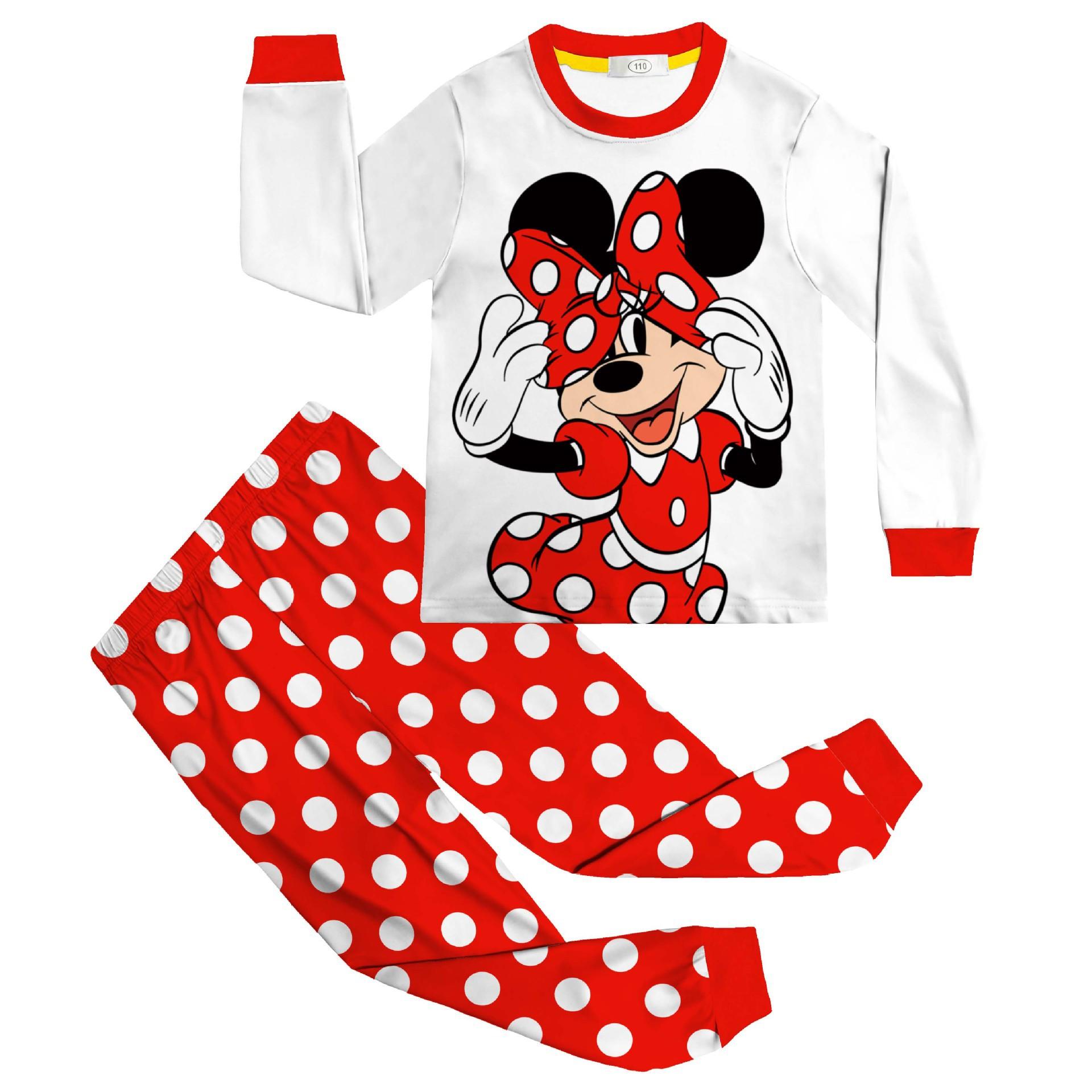 

Long-Sleeved Christmas Cartoon Mouse Medium And Older Children S Loungewear Long-Sleeved + Pants Set 81175 110