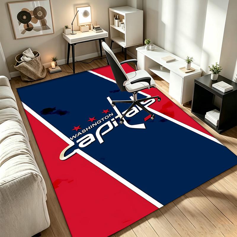 Washington Capitals A rug suitable for office chair areas living rooms and computer desks perfect for home offices and an ideal holiday gift