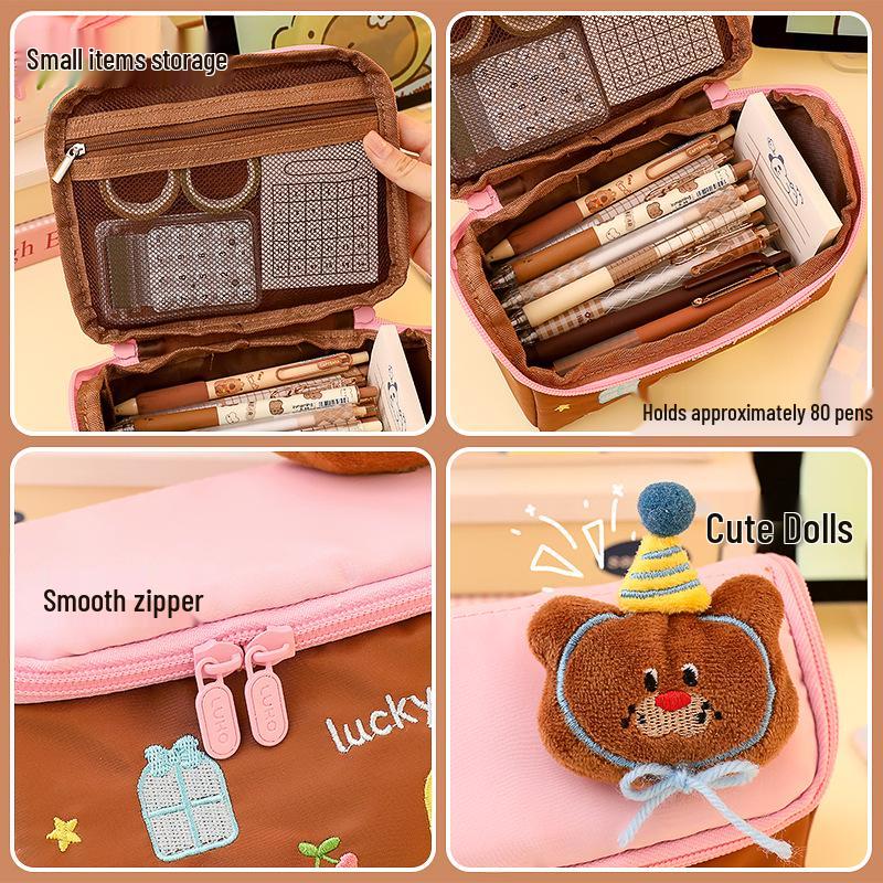 Spacious Pencil Case & Makeup Bag for Girls - Large Capacity, High Value, and Perfect for Students