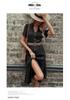 Europäisches und Amerikanisches Sommer Lässiges Mittellanges Hemdblusenkleid für Damen