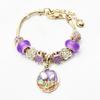 18K Gold-Plated Alloy Bracelet for Women - Charming Gold Flower Crystal Zircon Punk Valentine's Day Gift
