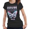 House Music Tshirt Semi Fitted Ladies Dance Glitch Butterfly Festival Outfit