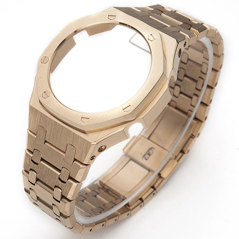 Kovová sada na úpravu GA2100 Pro Casio GA2100 2110 GA-B2100 Pouzdro a řemínek z nerezové oceli Náhradní modifikační příslušenství