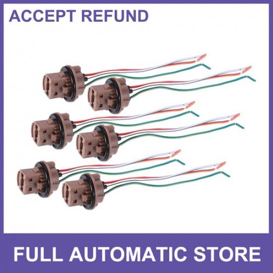 7443 T20 Bulb Socket Harness for Turn Signal Lights Brake Lights Set of 6