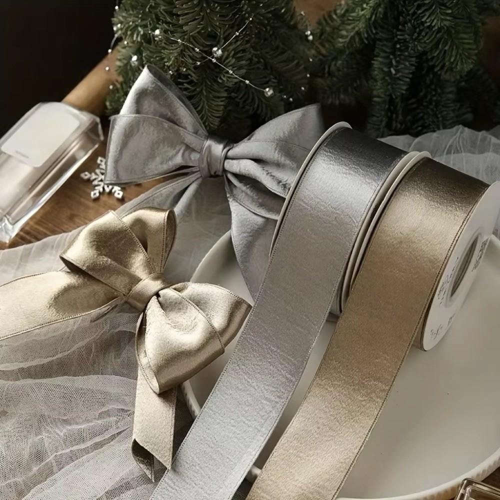 2.5cm Wide Silk Velvet Ribbon Double-sided Gift Wrap Tie Floral Arrangements