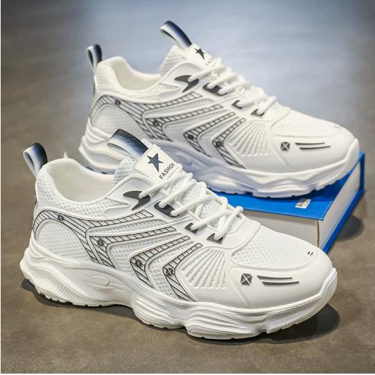 New Breathable Mesh Shoes Men In Summer Autumn Trendy And Versatile Men'S Sports Shoes Thick-Soled Casual Running Shoes C1104
