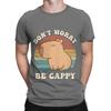 Retro Rodent Capybara Dont Be Worry Be Cappy Funny Saying Funny 100 Cotton TShirt Capybara Tops Tees For Unisex