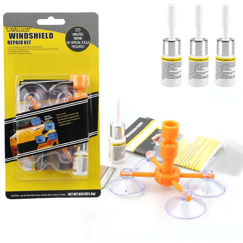 Windshield Repair Kits DIY Car Window Repair Tools Glass Windscreen Repair Fluid Tool Resin Sealer Auto Window Screen Polishing