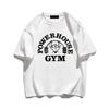 Powerhouse Gym Print Cotton T-shirt Men Women Sportswear Oversized Tshirt Short Sleeve Tee Summer Fitness T Shirts Clothes Tops