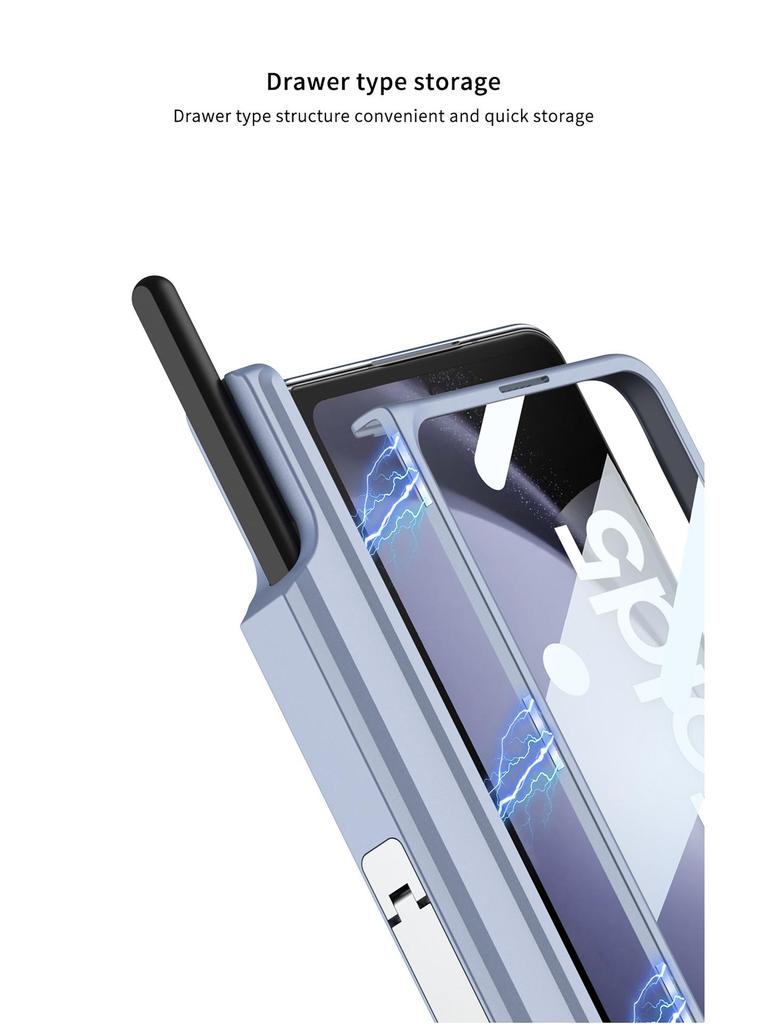 Samsung Z Fold 5 Magnetic Wireless Charging Case - Full Coverage, Creative Design, with Stand