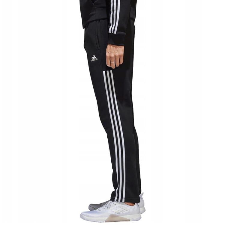 Adidas Knitted Fabric Fleece Lined Cuffed Retro Sports Pants Knitted Sweatpants Men's Black BR4083