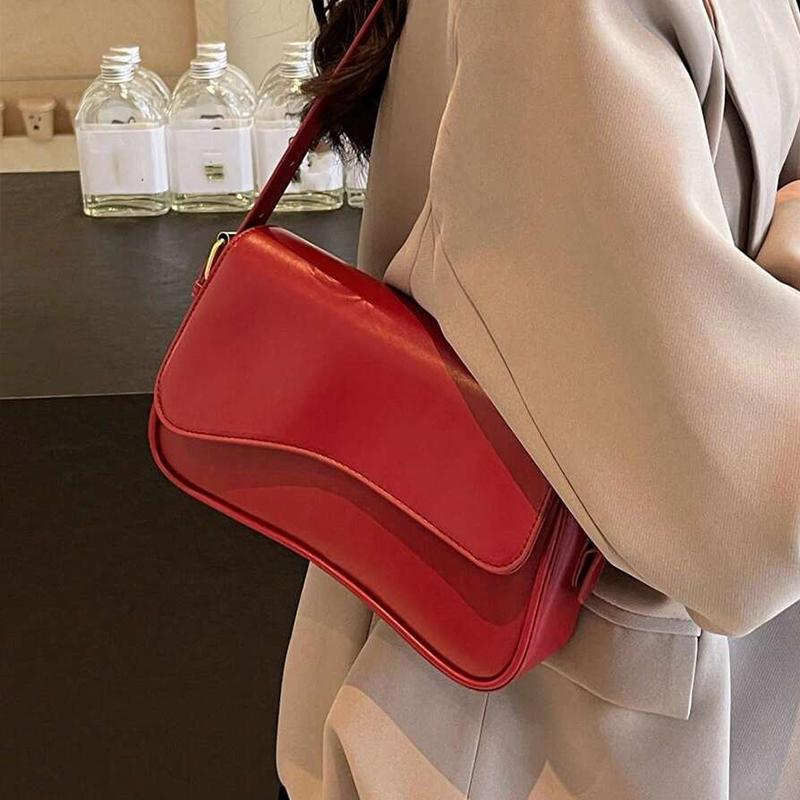 Yogodlns Vintage kožené crossbody kabelky pro ženy Designové Dámské Kabelky a peněženky přes rameno přes rameno s malou klopou Taška do podpaží