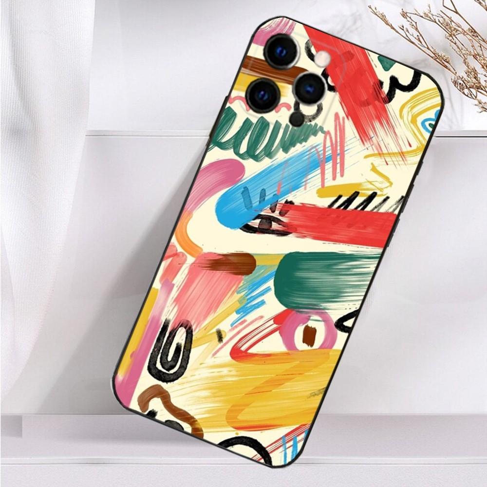 Cool Thing Graffiti Art Phone Case For iPhone 16,15,14,13,12,11 Plus,Pro Max,XS,X,XR,SE,Mini,8,7 Soft Silicone Black Cover