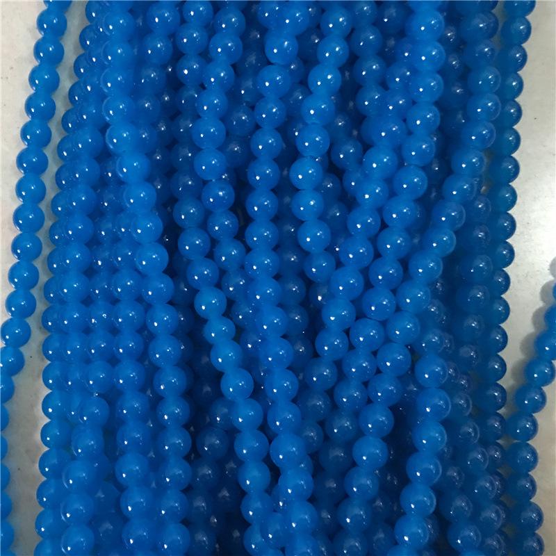 8MM Glossy Synthetic Jade Agate Glass Beads for Bracelets, Necklaces, Hairpins - Round Imitation Jade Loose Beads