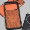 Magnetic Lattice Woven Magsafe Case For iPhone 17 16 Pro Max 17Pro 16Pro Luxury Metal Button Wireless Charging Shockproof Cover