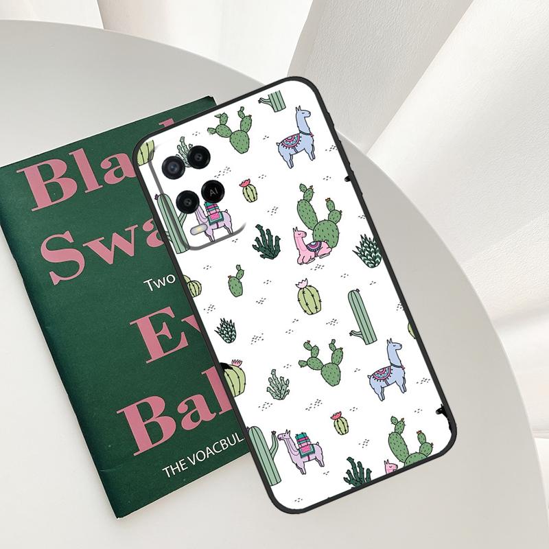 Lama Llama Alpacas Case For Oppo A52 A72 A76 A96 A54 A74 A94 A54S A57S A58 A78 A98 A57 A77 A15 A16 A17 Cover