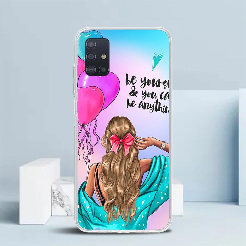 Woman Fashion Girl Super Mom Baby Soft Cover for Samsung Galaxy A12 A22 A32 A52 A72 A02S Phone Case Note 20 Ultra 10 S10 Plus A5