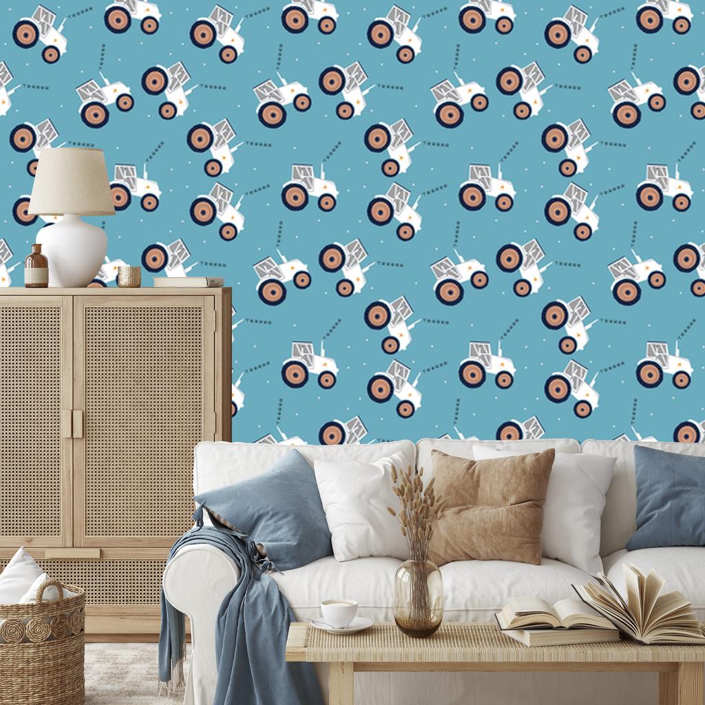 Tractors with stars wallpaper for living room and bedroom 50x1000