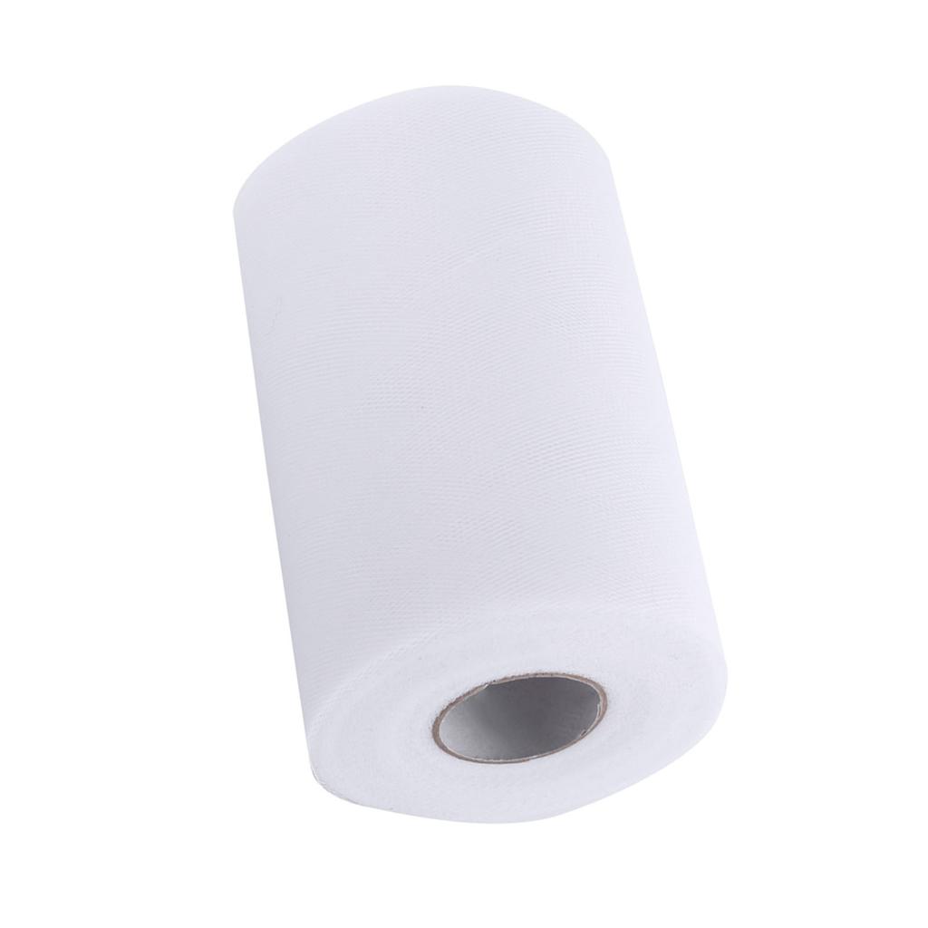 15cm Wide X 100yd Tulle Rolls Spool Soft Craft for Wedding Bridal Festival(White)
