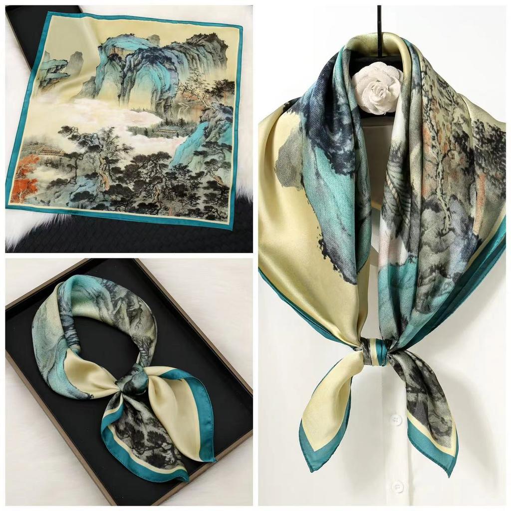 Eleganti Foulard di Seta da Donna Con Centinaia di Camicie, Assistenti di Volo, Decorazione Professionale, Protezione del Collo, Foulard, 70 Foulard Quadrati Piccoli.