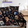 Horror Icons Collage Threepiece Set 1 Duvet Cover 2 Pillowcase Without Core Bedding Set Soft And Comfortable Christmas Birthday Gift