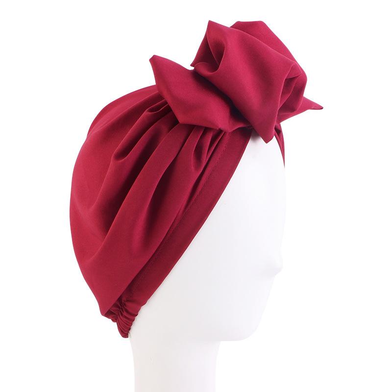 Hat retro pleated disc flower headscarf hat, headscarf hat, ethnic hat, cloth hat JDT-52