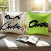 Anime C-Corteiz Pillow Case Sofa and Living Room Decorative Cushion Covers Dust-proof and Mite-proof Invisible Zipper