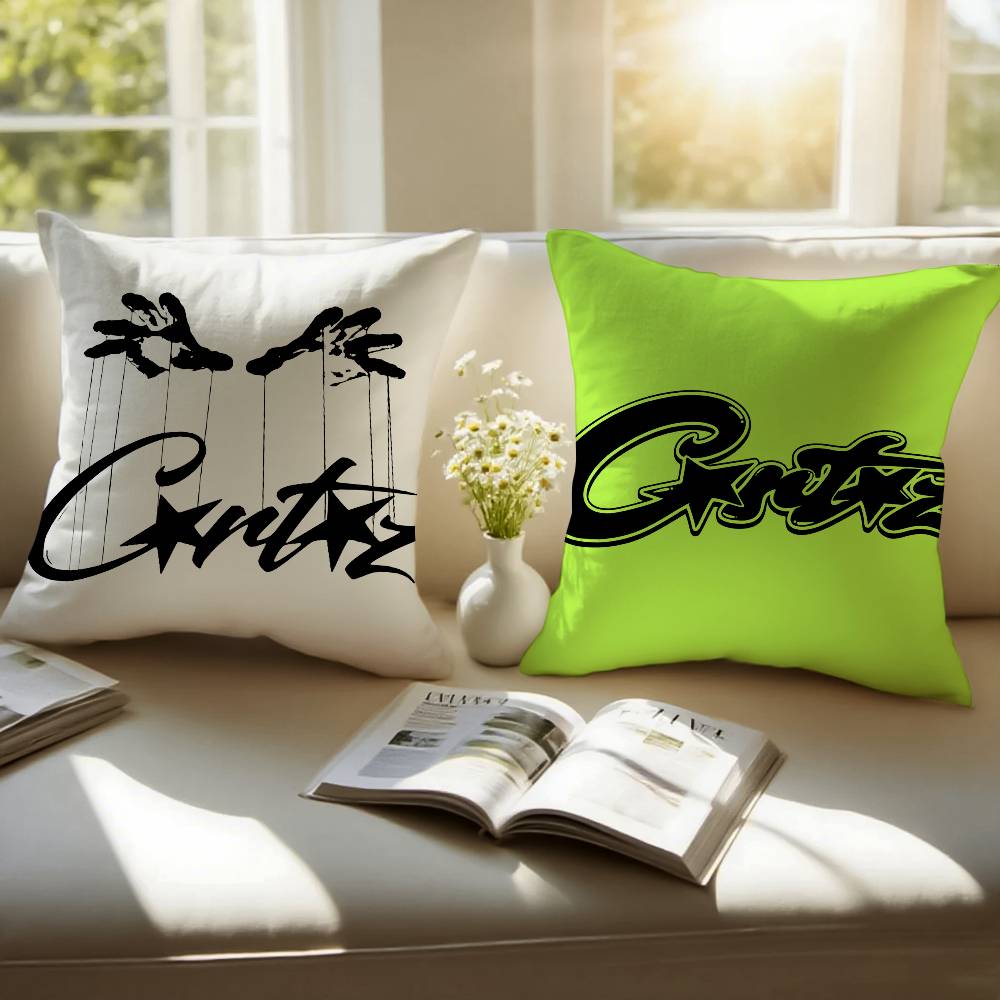 Anime C-Corteiz Pillow Case Sofa and Living Room Decorative Cushion Covers Dust-proof and Mite-proof Invisible Zipper