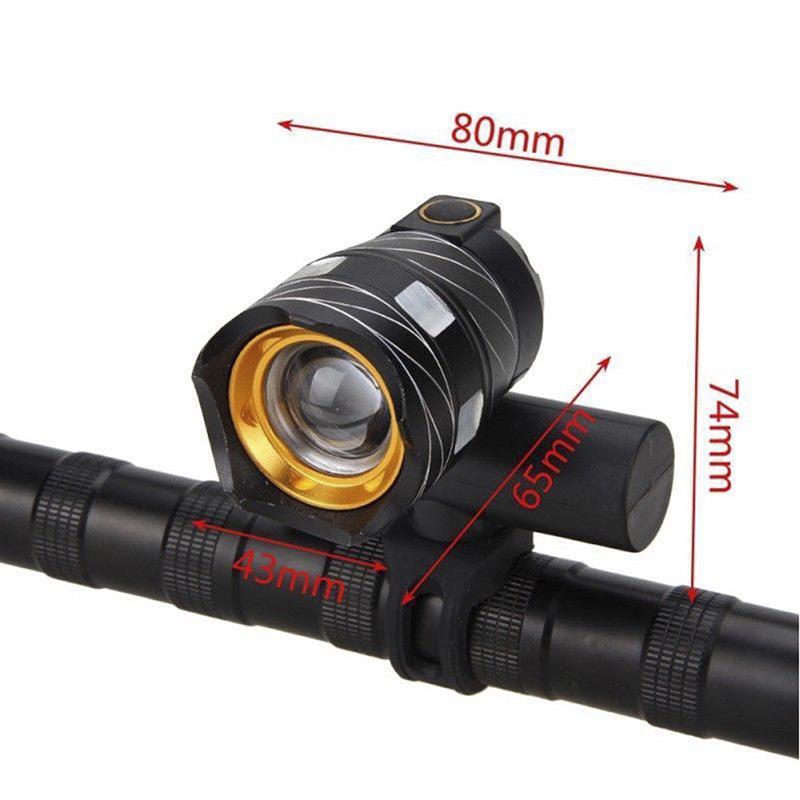 Usb Rechargeable 300Lm Xm-L Led Bicycle Light Bike Front Headlight