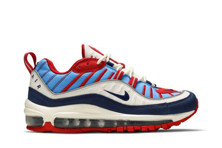 Women's Sneakers Nike Air Max 98 Blue Red White (Women's) Summit White/Blue Void