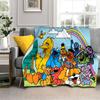 S-Sesame Street TV Cute Cartoon Flannel Blanket Soft Warm Throw Blanket for Bedroom Living Room Bed Travel Camping Picnic Gift