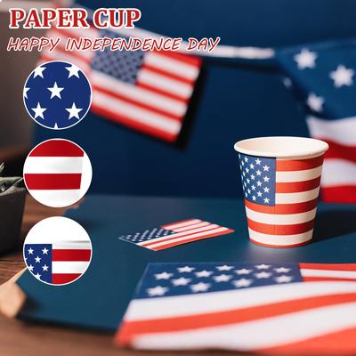 Jednorázové papírové kelímky s tématikou Dne nezávislosti