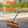 CLEANHOME Professional Deck Brush, 60cm Wide, Adjustable Length (129cm-166cm), Suitable for Balconies, Outdoors, Floors, and Gardens, Cleaning Supplie