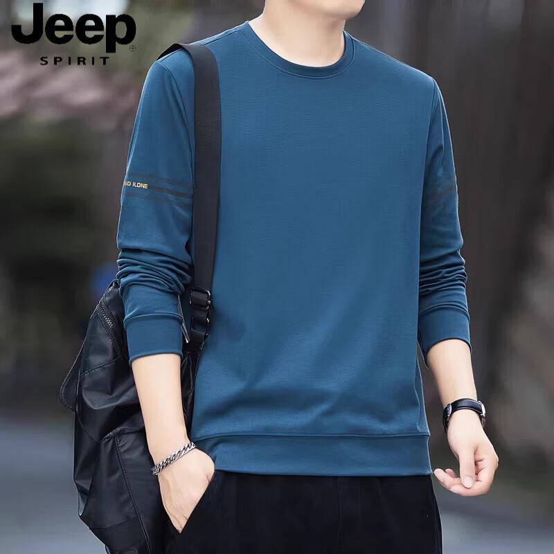 JEEP SPIRIT Men's Casual Long-Sleeve Pullover Sweatshirt