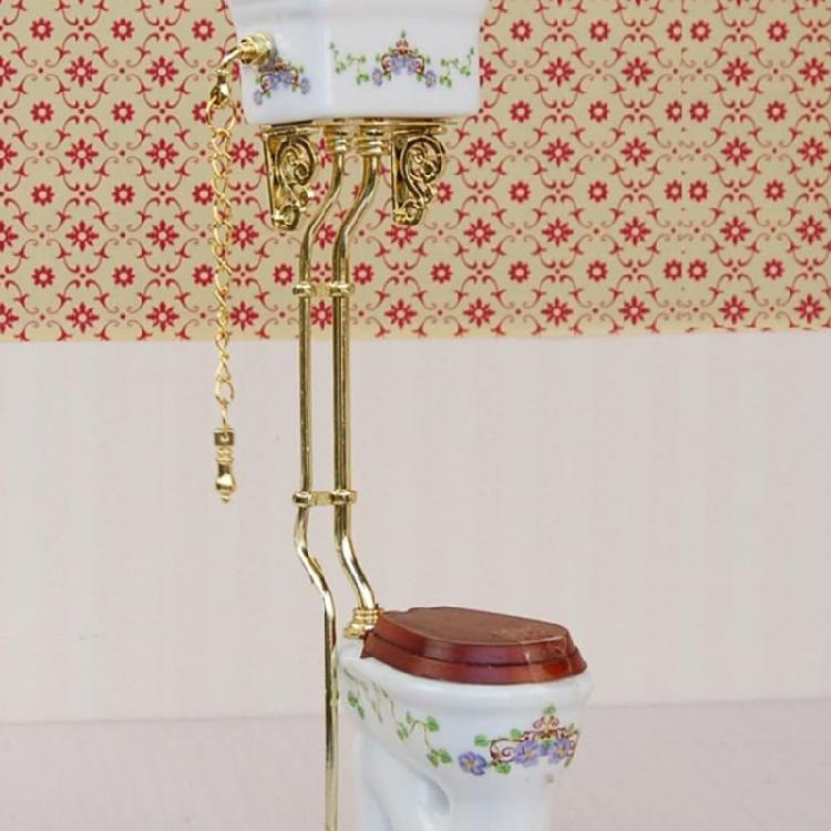 Ceramic Mini Toilet For 1/12 Scale Dollhouses Bathroom Realistic Miniature Furniture Perfect For Model Displays