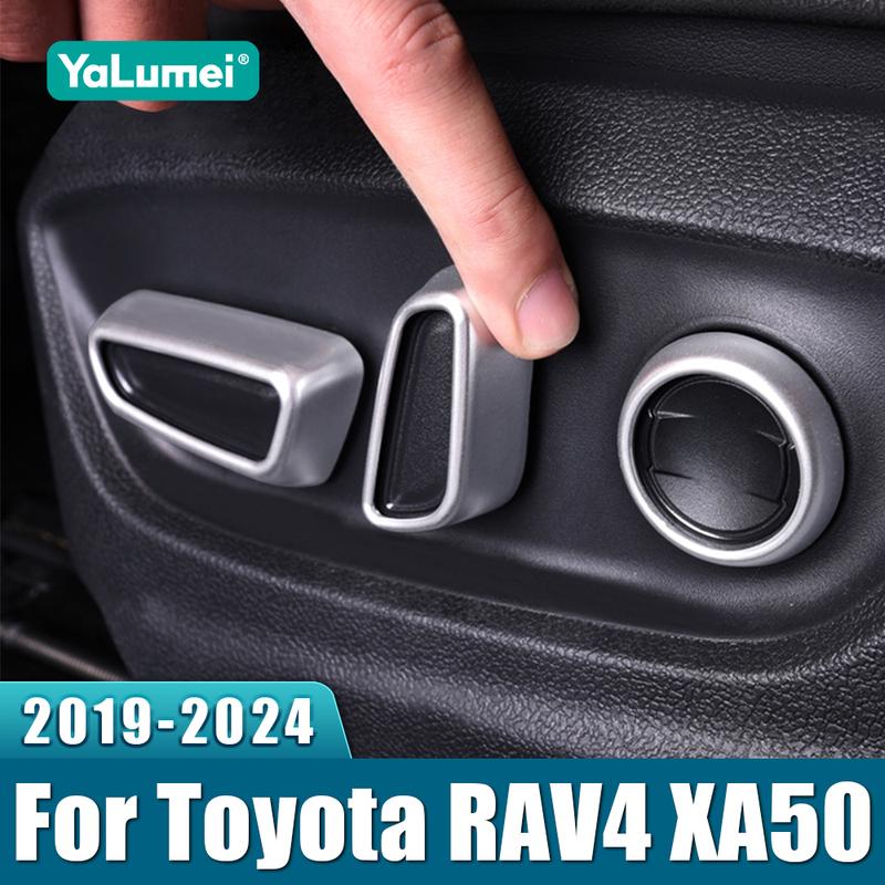For Toyota RAV4 XA50      2024 2025 RAV 4 Hybrid ABS Car Seat Adjustment Switch Knob Panel Trim Cover