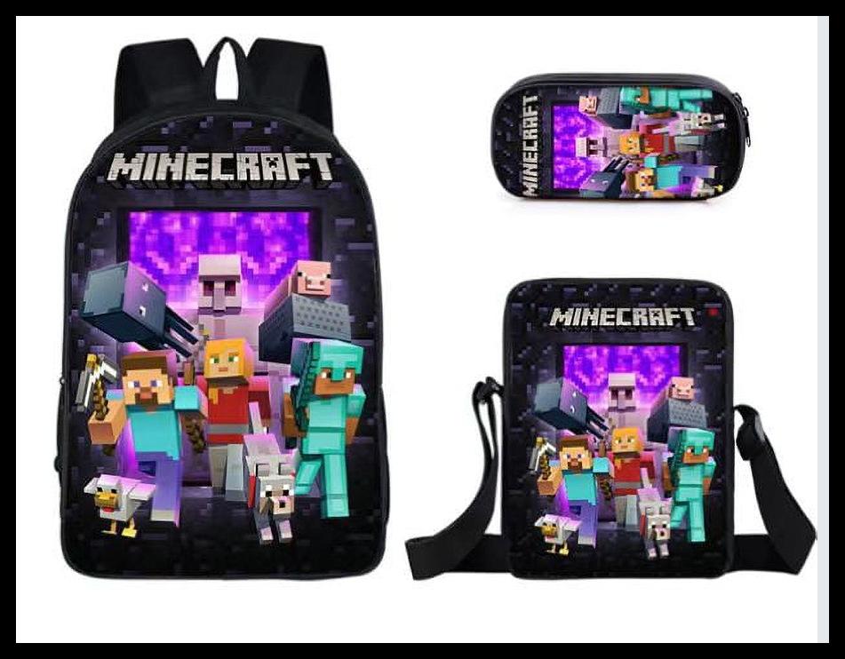 Student Schoolbag Cartoon Backpack Set 3D Digital Printing Backpack