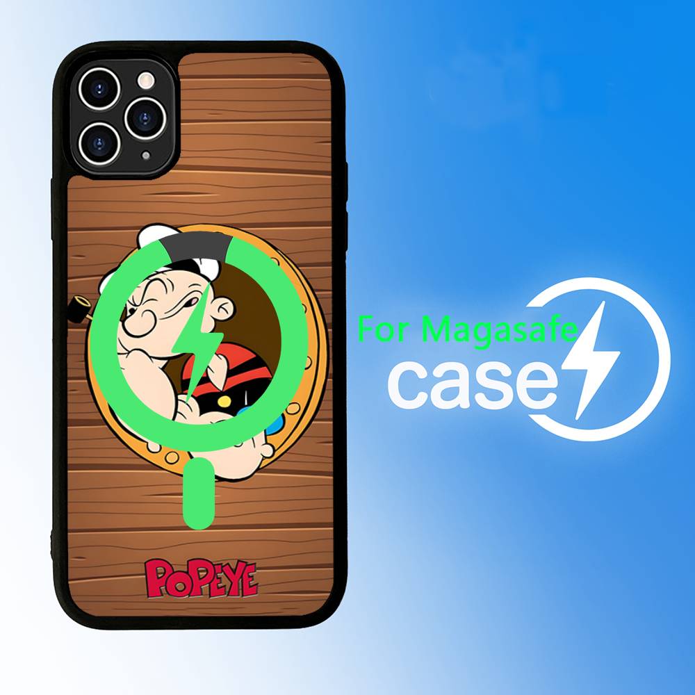P-PopeyeS The SailorS For Magsafe Magnetic Case For IPhone 17 Air 16 15 14 13 12 11 Pro Max Plus Wireless Charging