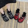 New Children's Princess Sock Boots Spring and Autumn Toddler Baby Sock Shoes Girls' Bowknot Pearl Sock Boots