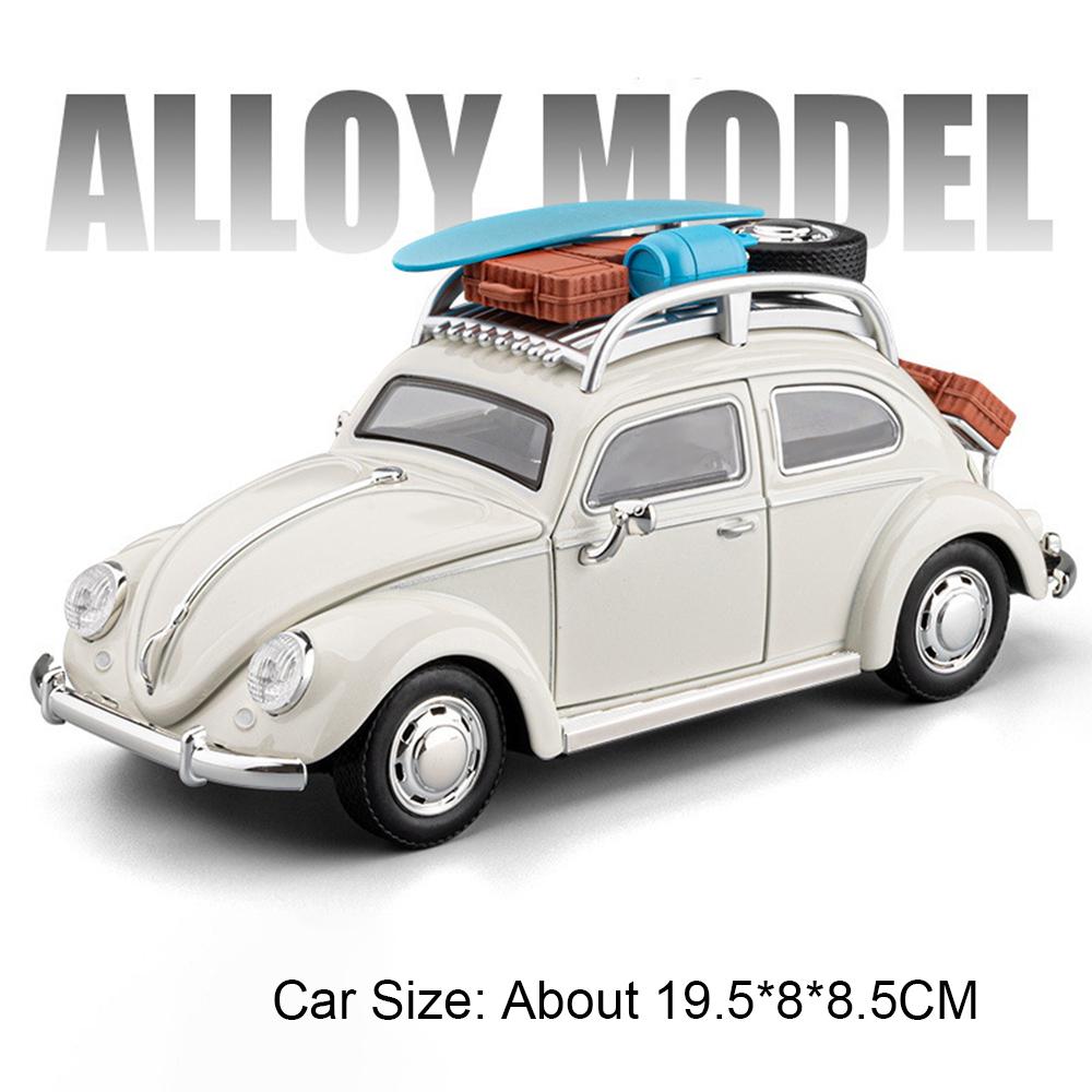 1:24 Beetle Lada Niva Diecast Model Alloy Toys Car Doors Opened Four Wheel Suspension Sound Light Cars Children Interactive Toy