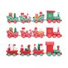Christmas Train Toys Set Miniature Color Cartoon Christmas Train Model for Kids Boys Girls