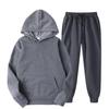 Männer Einfarbig Mit Kapuze Pullover Sets Herbst Winter Fleece Hoodie Zwei Stück Anzug Plus Größe männer Sportswear Hose trainingsanzug