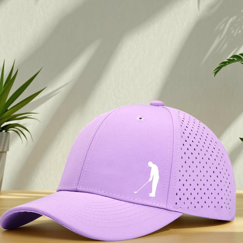 Quick-Dry Golf Ball Pattern Baseball Cap: Sun Protection & Waterproof Mesh Dad Hat