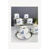 Luxury Porcelain Savanna Silver 6-piece Cup Set