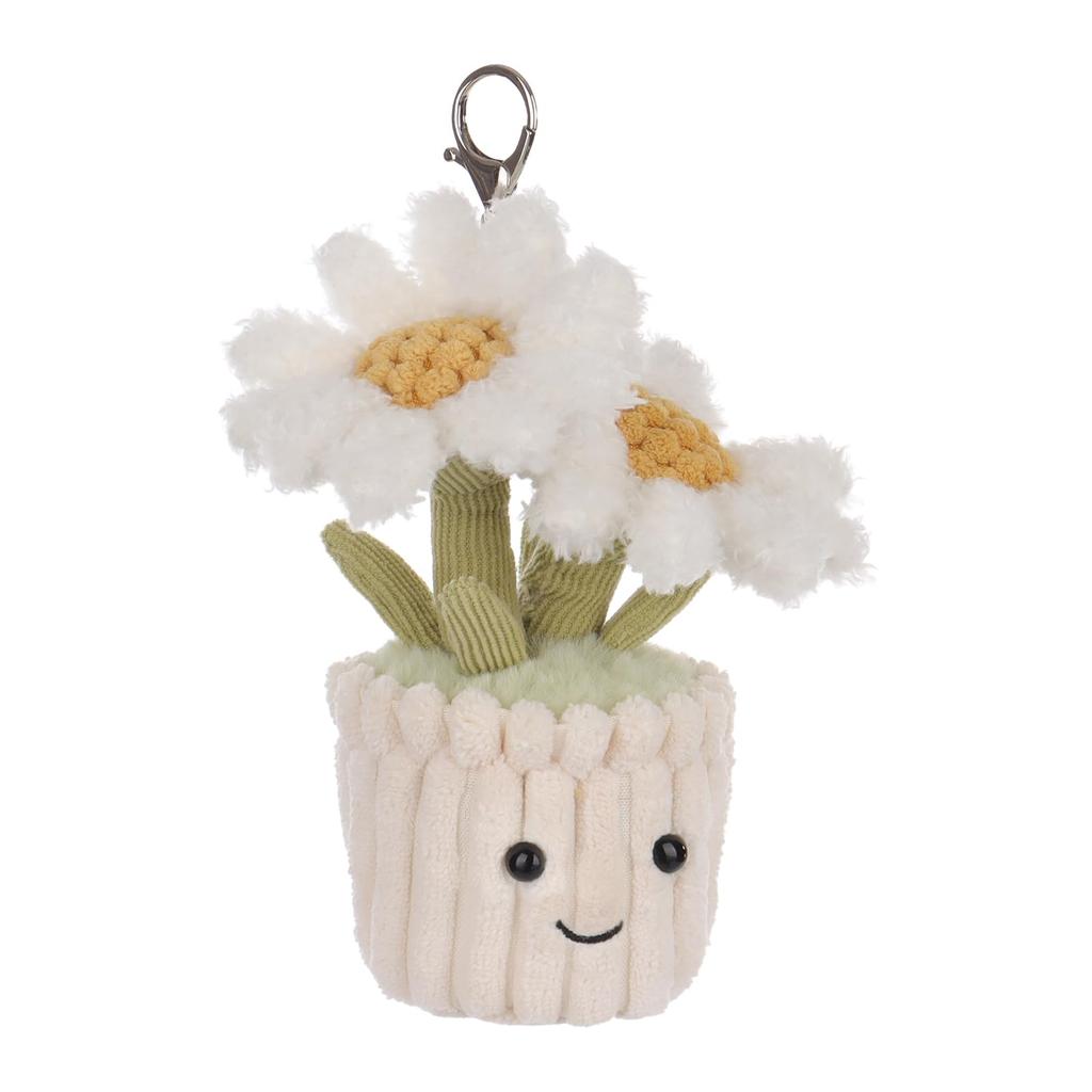 Morelowy Baranek Stokrotka Roślina Doniczkowa Uroczy Miękki Brelok Pluszowa Zabawka, Idealny dla Chłopców i Dziewcząt, Pasuje do Dziecięcych Plecaków i Torebek, 15cm