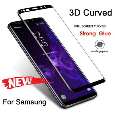 3D zakřivené tvrzené sklo pro Samsung Galaxy S8 S9 Plus S7 Edge Note 8 9 Ochranná fólie