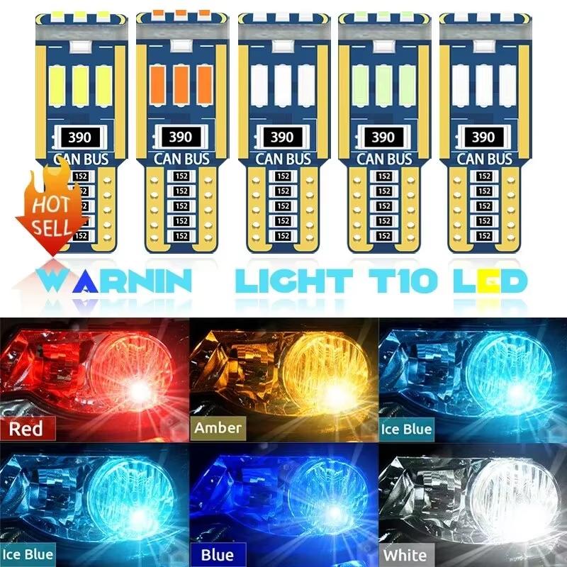 10pcs Canbus T10 Led W5W Led Car Interior Lights 9led 4014smd No Error 194 168 Reading Dome Light Instrument Bulb Plate Lamp Dome Lights 6