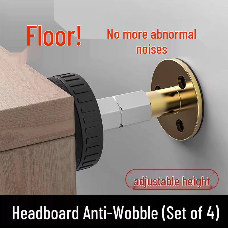 Regulowany Stabilizator Zagłówka Łóżka - Przeciwwstrząsowy, Przeciwko Kołysaniu, Przeciwskrzypiąca Podkładka Ścienna