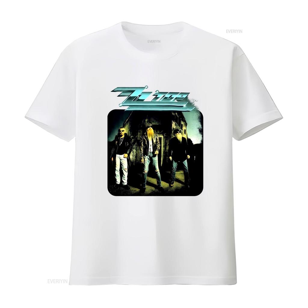 Vintage Retro Zz Top Rock Band Group Portrait Print Casual T Shirt Vintage Washed Top For Everyday Wear Versatile Soft Graphic